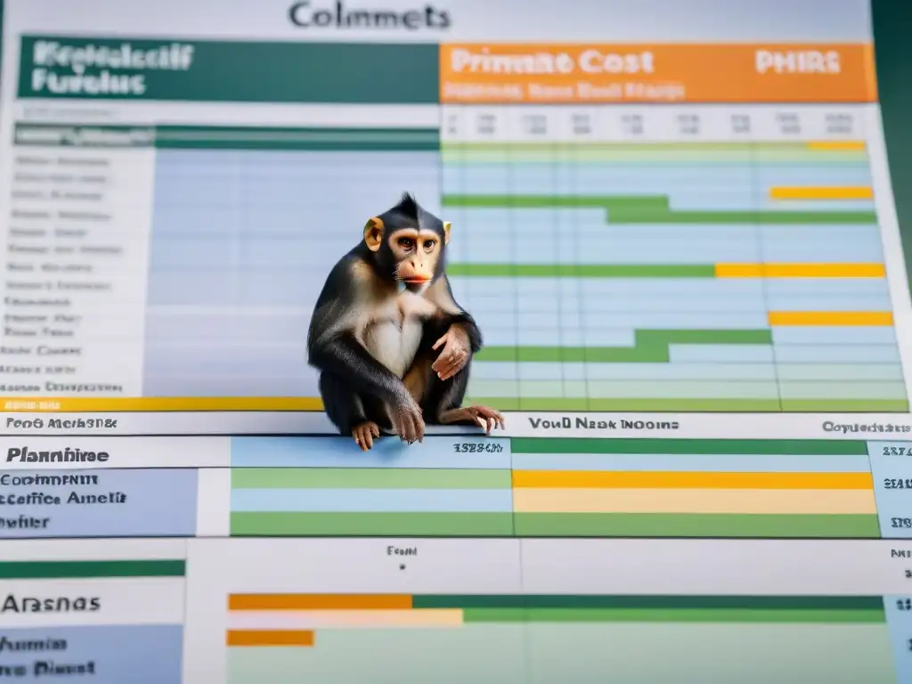 Detalles del presupuesto para dueños de primates Detallado presupuesto de gastos para tener un primate