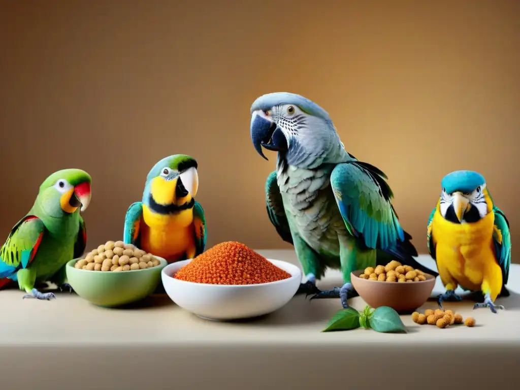 Exóticas mascotas felices con dieta ortomolecular en clínica veterinaria Una escena detallada de mascotas exóticas felices comiendo alimento ortomolecular en una clínica veterinaria moderna