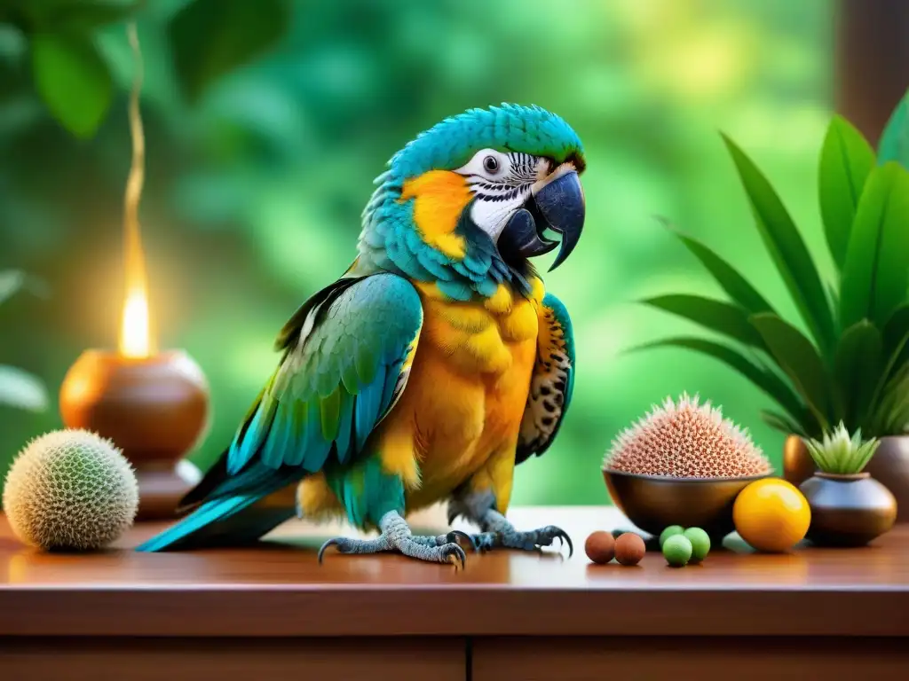 Ayurveda para mascotas: consulta experta con exóticos Un experto en Ayurveda consulta a mascotas exóticas en una habitación decorada, destacando el tratamiento ayurveda para mascotas exóticas
