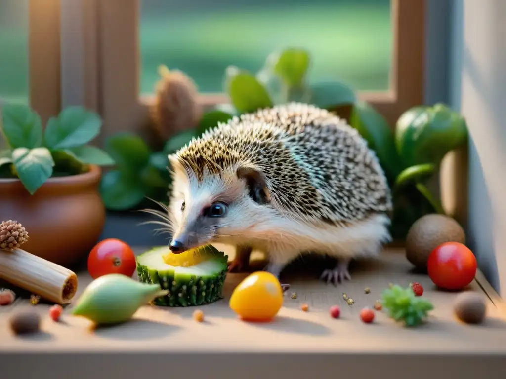 Hogar ideal para erizo: terrario acogedor y espacioso Un hogar acogedor y espacioso para un erizo mascota, con terrario personalizado y detalles enriquecedores