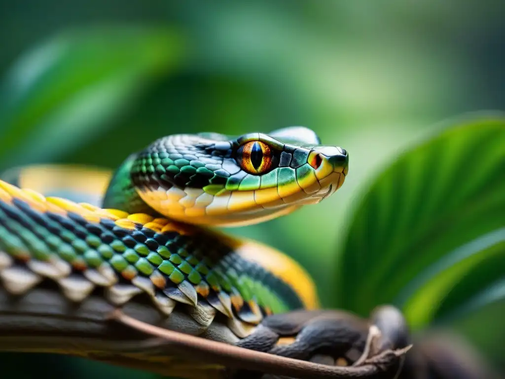 Proceso de muda de serpiente: detalle fascinante Impresionante ilustración detallada de una serpiente mudando su piel, destacando la separación de escamas y la nueva piel vibrante emergente