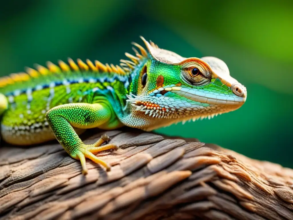 Un lagarto bellamente patrón mudando piel, resaltando la renovación y cuidado personal