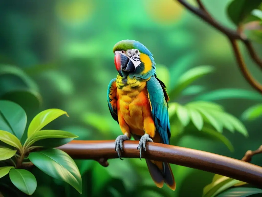 Exóticas mascotas en hábitats vibrantes: loros, camaleones y más Un mundo exótico lleno de mascotas coloridas como loros, camaleones, serpientes y tortugas en hábitats vibrantes