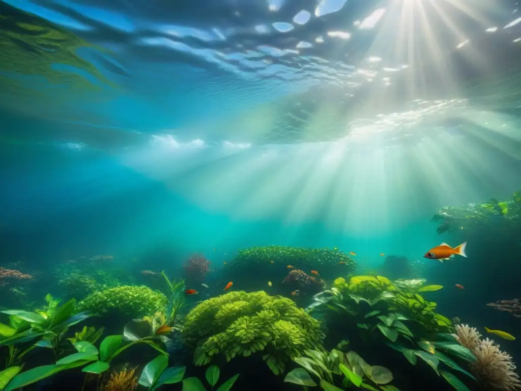 Maravillosa biodiversidad acuática en el río Amazonas Peces de agua dulce Amazonas exóticos nadan en vibrante escena subacuática