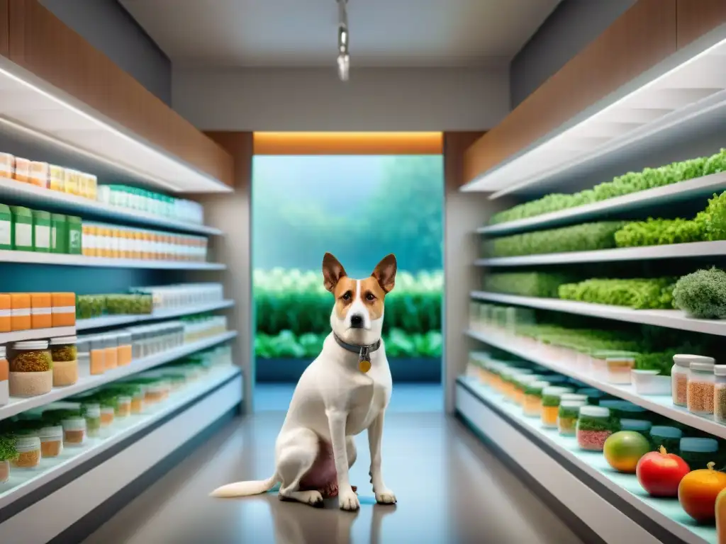 Veterinario experto en nutrición prepara plan personalizado para mascotas Un veterinario prepara con cuidado un plan de nutrición ortomolecular para mascotas en una clínica moderna y equipada