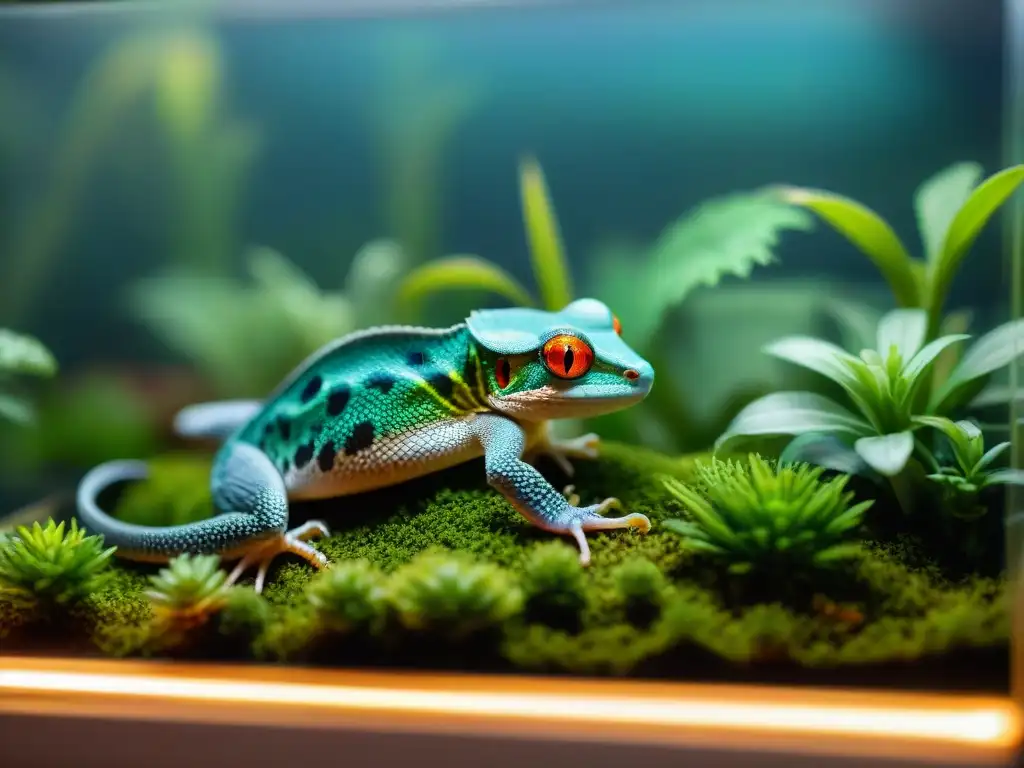 Terrarios para mascotas exóticas: diseño y armonía Una vista espectacular de terrarios para mascotas exóticas con las dimensiones ideales